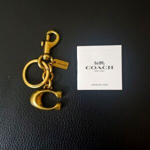 Coach Signature Bag Charm Brass